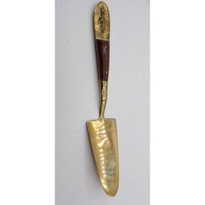 Siamese/Thailand Buddha Brass and Rosewood Cake Server